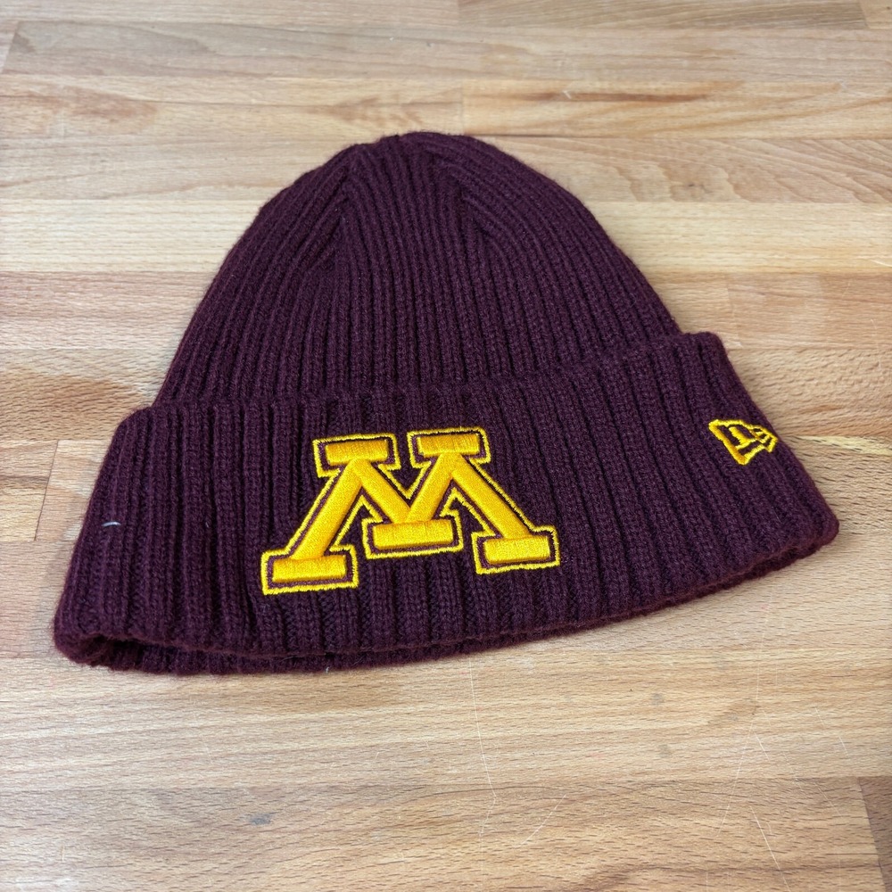 Minnesota Golden Gophers Hat‎ Youth Beanie Knit Winter Fleece Lined New Era